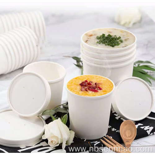 Food grade kraft paper disposable soup bucket cup